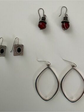 Women’s Fashion Earrings Lot - 3 pairs